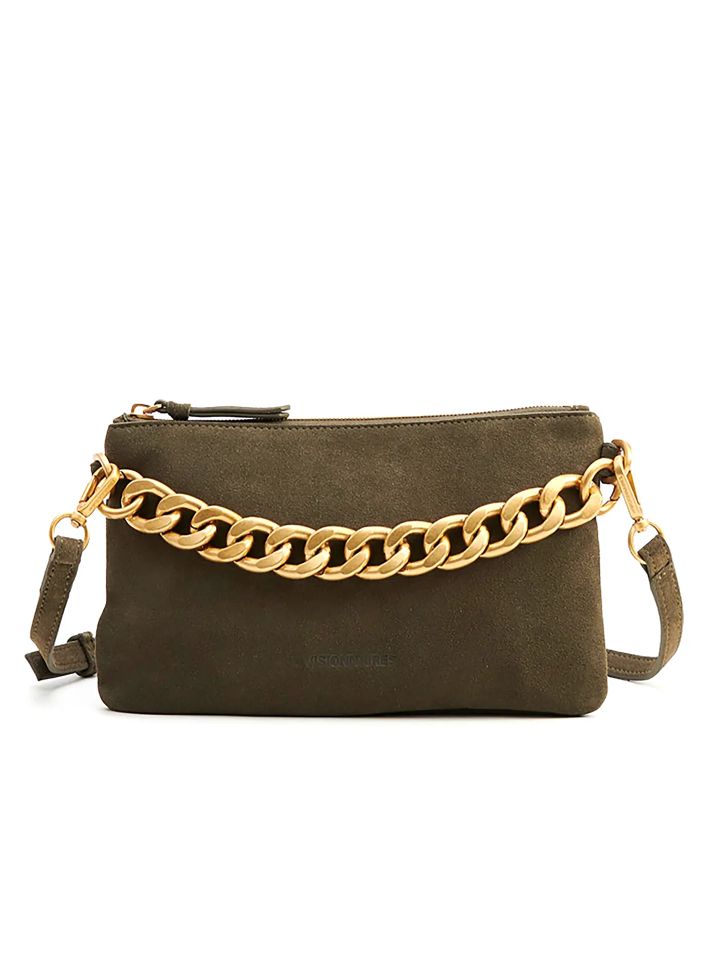 LES VISIONNAIRES | Ledertasche - Umhängetasche Alice | olive